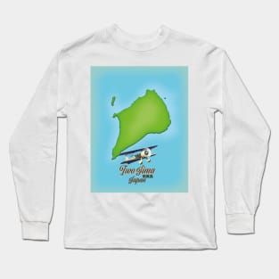 Iwo Jima Japan island map Long Sleeve T-Shirt